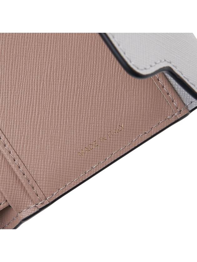 Saffiano Tri-Fold Half Wallet Grey - MARNI - BALAAN 9