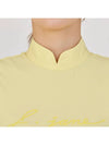 Golf Wear Chiffon Wings High Neck Short Sleeve T-Shirt Lemon - J JANE - BALAAN 4