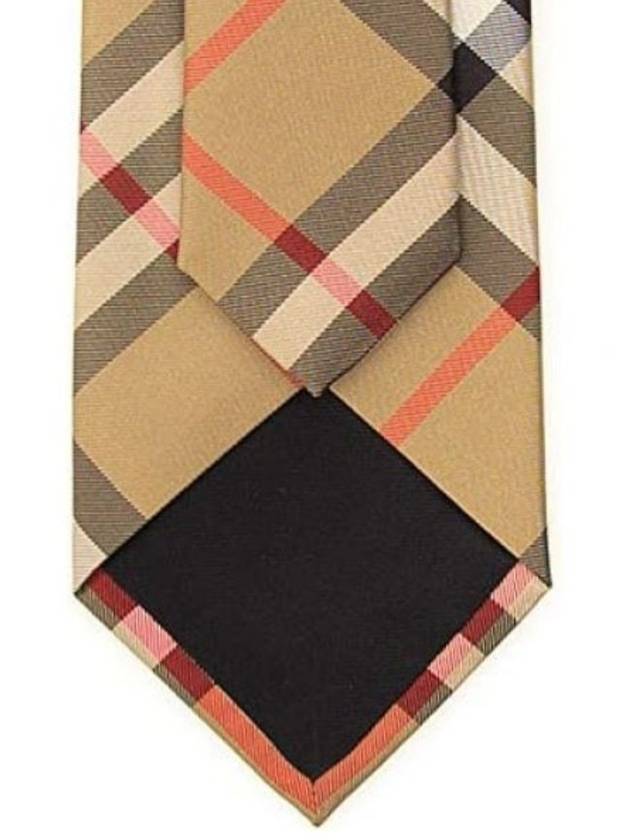 Men's Modern Cut Vintage Check Silk Tie Beige - BURBERRY - BALAAN 4