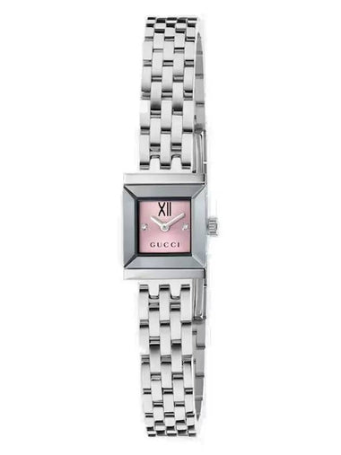 G Frame Metal 14x18mm Watch Silver Pink - GUCCI - BALAAN 1