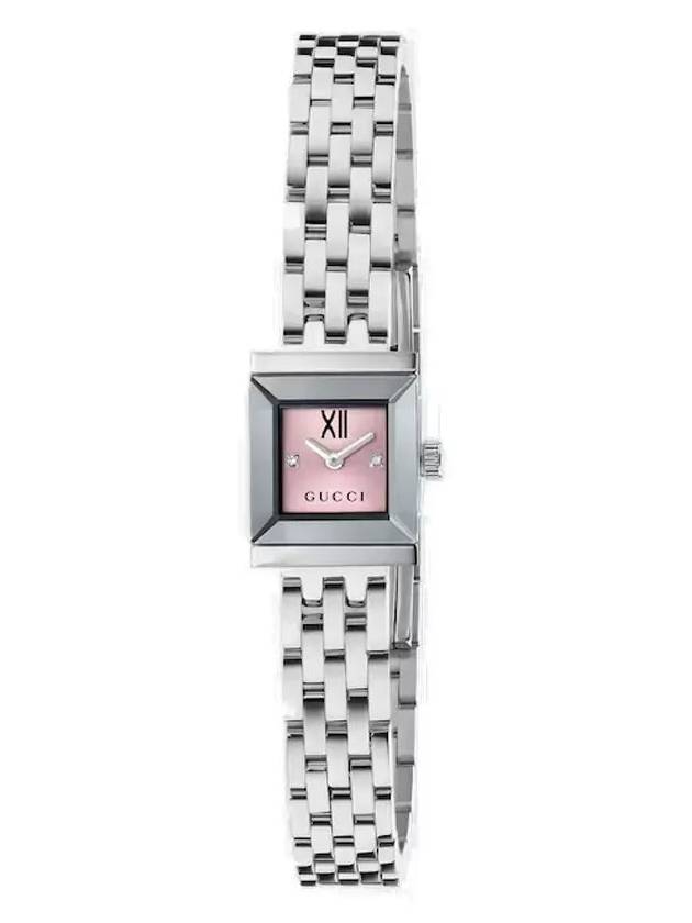 G Frame Metal 14x18mm Watch Silver Pink - GUCCI - BALAAN 2