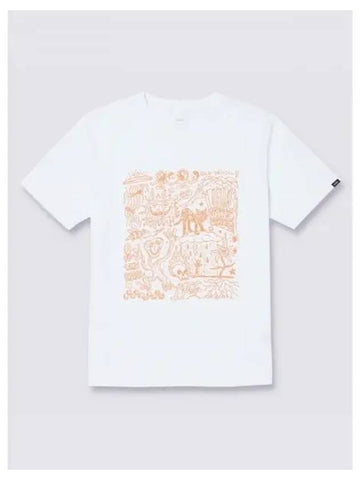 Official Merchandise Piece Doodle Mono Short Sleeve T Shirt VN000GTTWHT1 - VANS - BALAAN 1