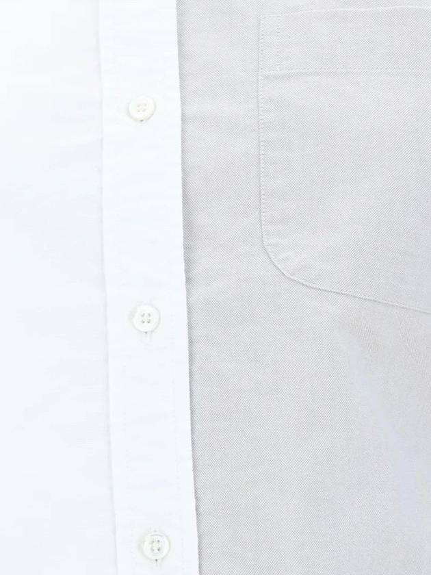 Two tone long sleeve shirt white - THOM BROWNE - BALAAN 4