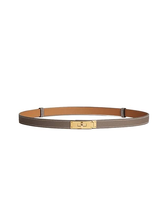 Women's Kelly 18 Belt Gold Etoupe - HERMES - BALAAN 1