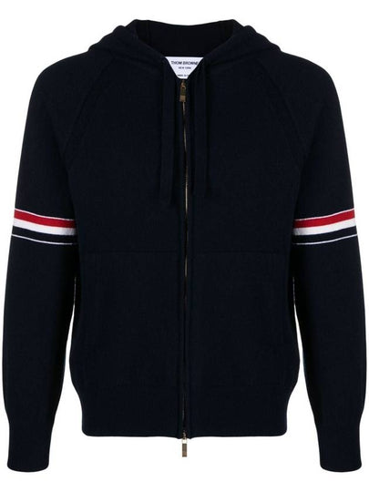 Armband Cashmere Zip-Up Hoodie Navy - THOM BROWNE - BALAAN 2