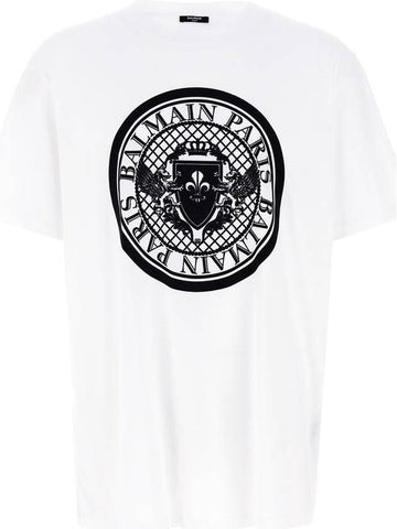 Balmain Velvet Logo T-Shirt - BALMAIN - BALAAN 1