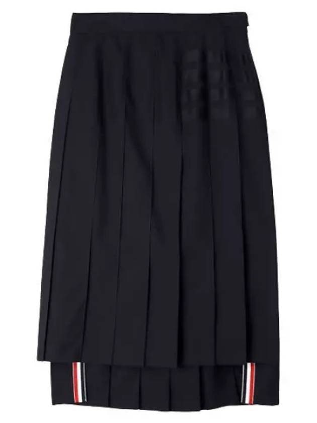 RWB Tab Drop Back Plain Weaving Wool Pleated Skirt Women s - THOM BROWNE - BALAAN 1