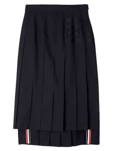 RWB Tab Dropback Plain Weaving Wool Pleated Skirt - THOM BROWNE - BALAAN 1