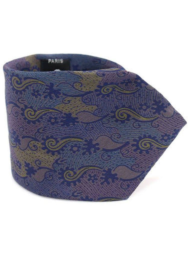 100 silk blue purple pattern tie - DIOR - BALAAN 1