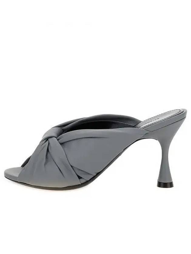 Drapy Leather Mule Heel Grey - BALENCIAGA - BALAAN 2