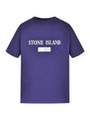 Men's 11th Anniversary Logo Print Short Sleeve T-Shirt Purple - STONE ISLAND - BALAAN 1