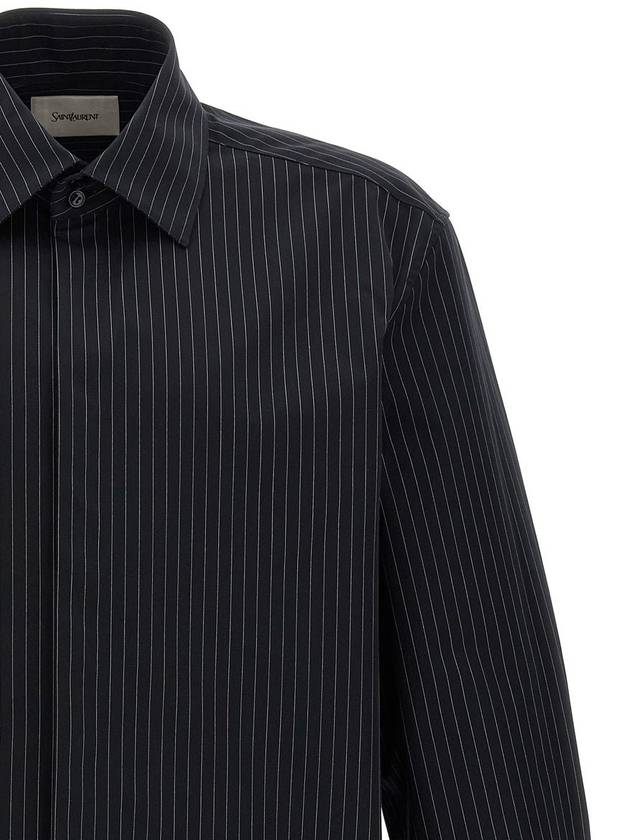 Saint Laurent Cassandre Striped Shirt Clothing - SAINT LAURENT - BALAAN 3