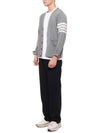 Men's Sustainable Classic Diagonal Wool Cardigan Pale Grey - THOM BROWNE - BALAAN 5