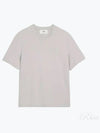 Small Heart Logo Short Sleeve T-Shirt Chalk - AMI - BALAAN 2