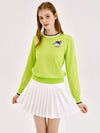 Stairball flag color scheme line pullover knit lime - GOXO - BALAAN 2