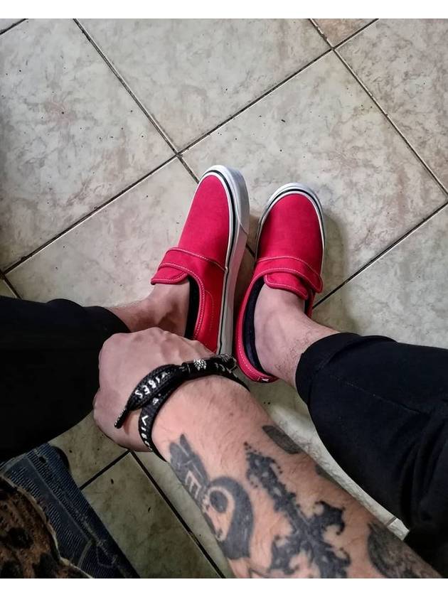 Velcro 47 DX Slip-On Red - VANS - BALAAN.