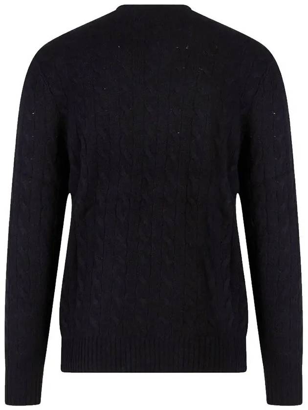 Embroid Logo Cable Knit Top Black - POLO RALPH LAUREN - BALAAN 3