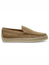 Men's Suede Slip-ons Loafers Beige - TOD'S - BALAAN 2