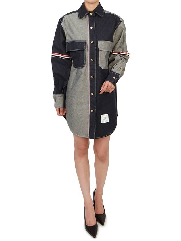 FDSE09O F0253 415 Women s Mini Shirt Dress - THOM BROWNE - BALAAN 7