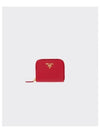 Saffiano Zipper Coin Wallet Red Gold - PRADA - BALAAN 2