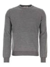 Crew Neck Virgin wool Knit Top Grey - JIL SANDER - BALAAN 2