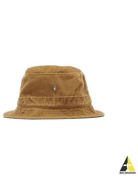 corduroy bucket hat brown - POLO RALPH LAUREN - BALAAN 1