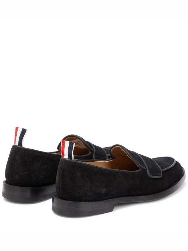 Women's Varsity Suede Penny Loafers Black - THOM BROWNE - BALAAN 3