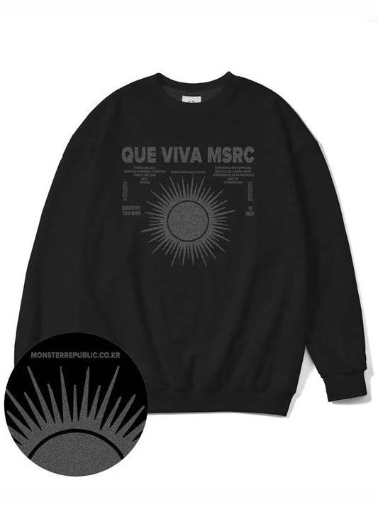 Viva MSRC Gray Overfit Sweatshirt Black - MONSTER REPUBLIC - BALAAN 2