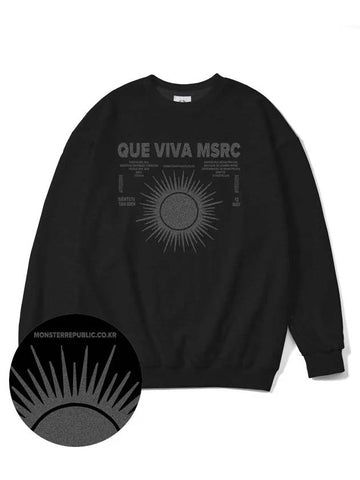 Viva MSRC Grey Overfit Sweatshirt Black - MONSTER REPUBLIC - BALAAN 1