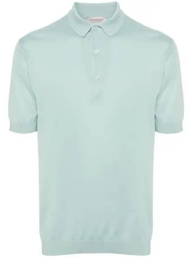 IDomestic ShippingI 24 Adrian Mint Polo Knit kr 205074 - JOHN SMEDLEY - BALAAN 1