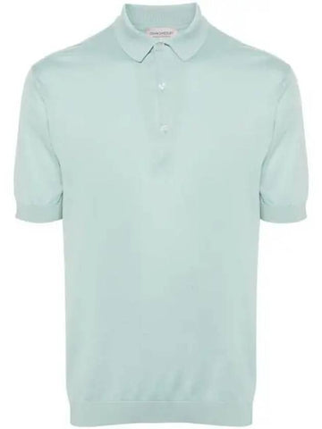 IDomestic ShippingI 24 Adrian Mint Polo Knit kr 205074 - JOHN SMEDLEY - BALAAN 1