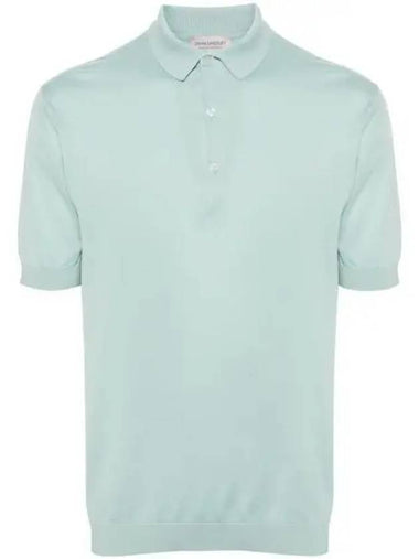 IDomestic ShippingI 24 Adrian Mint Polo Knit kr 205074 - JOHN SMEDLEY - BALAAN 1