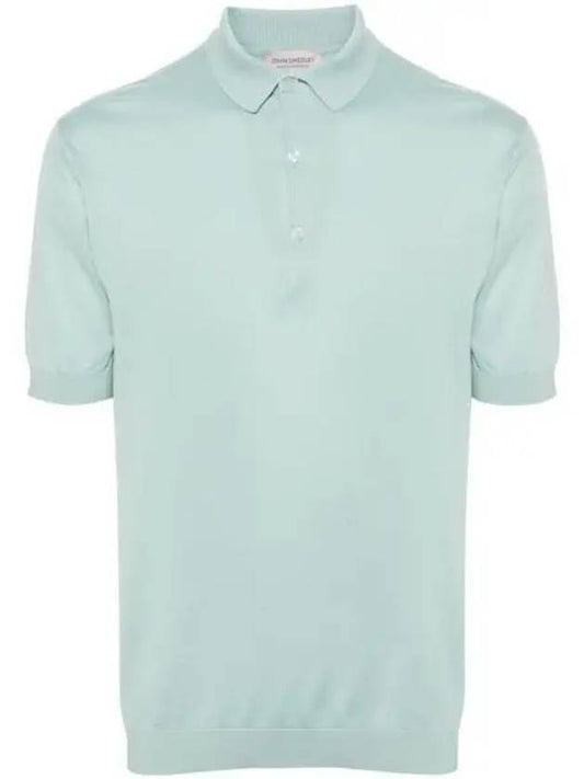 IDomestic ShippingI 24 Adrian Mint Polo Knit kr 205074 - JOHN SMEDLEY - BALAAN 1