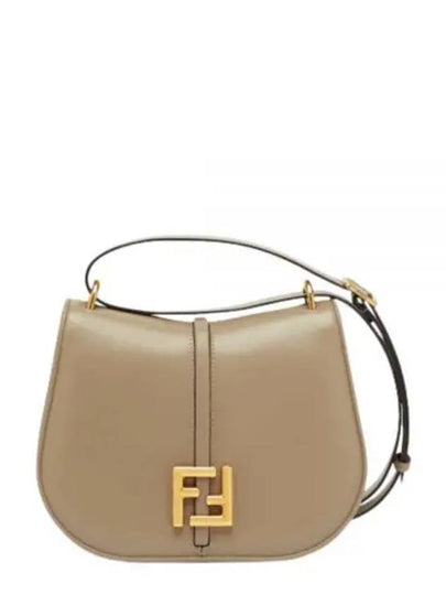 C'Mon Medium Leather Shoulder Bag Grey - FENDI - BALAAN 2