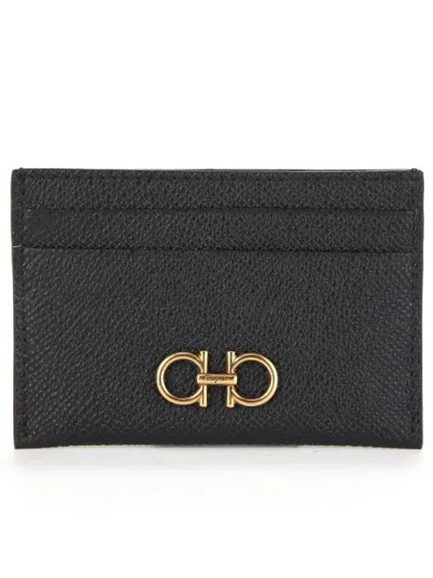 Gancini Card Wallet Black - SALVATORE FERRAGAMO - BALAAN 3