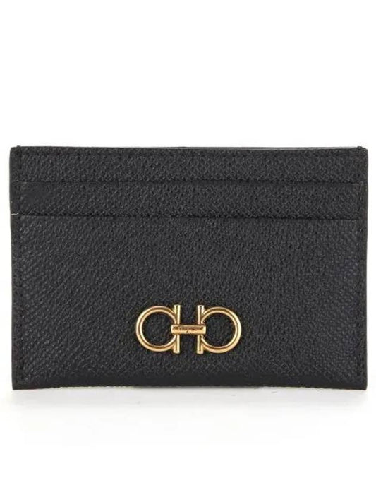 Gancini Card Wallet Black - SALVATORE FERRAGAMO - BALAAN 2