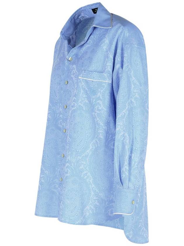 Etro Light Blue Cotton Shirt - ETRO - BALAAN 2