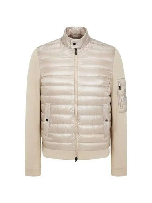 Men s color combination sleeve goose down padded jacket beige - HERNO - BALAAN 1
