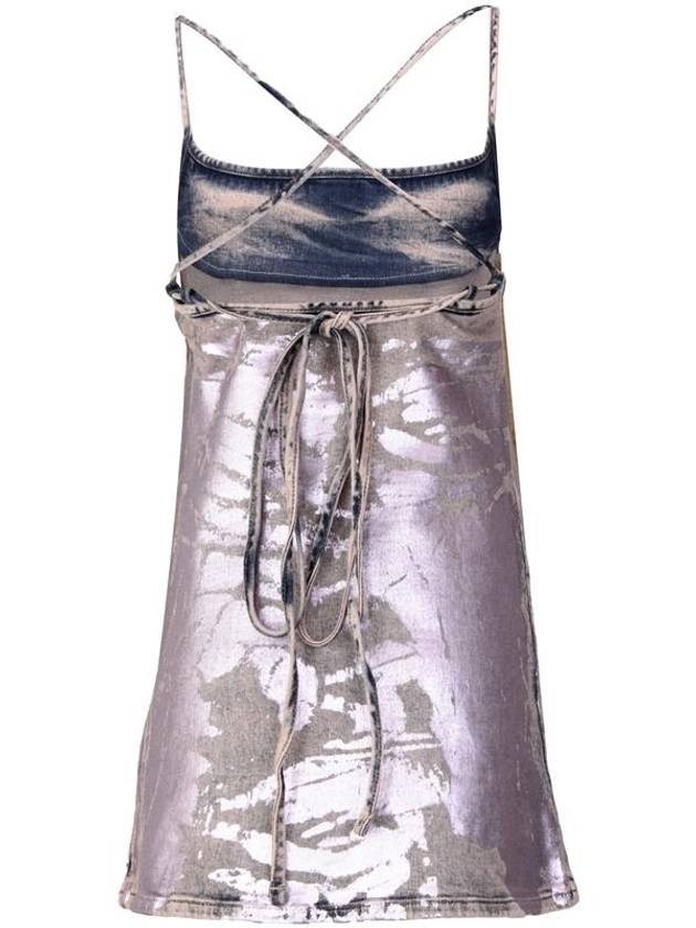 Women's De-Held Metallic Short Dress Pink - DIESEL - BALAAN 4