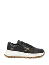 Triangle Logo Low Top Sneakers Black - PRADA - BALAAN 1