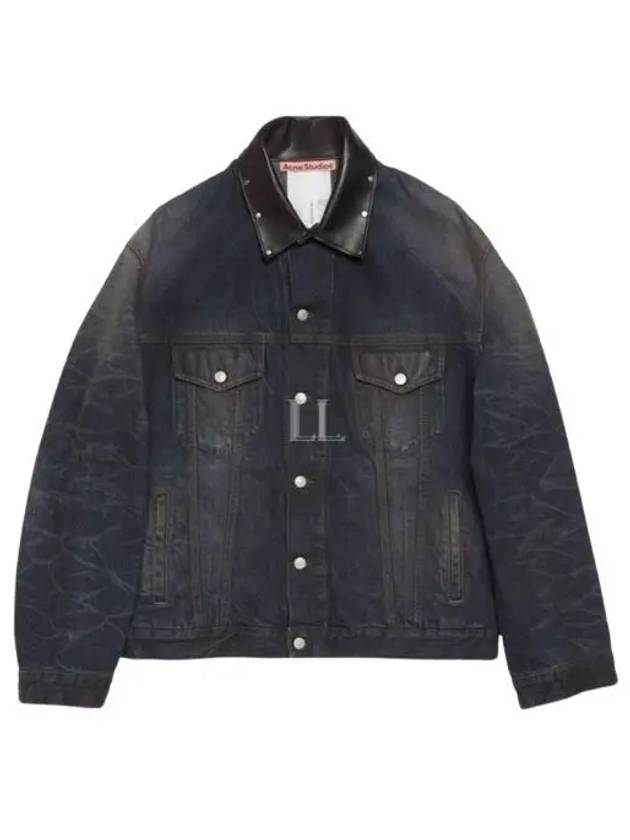 Oversized Denim Jacket Dark Blue Wash - ACNE STUDIOS - BALAAN 2