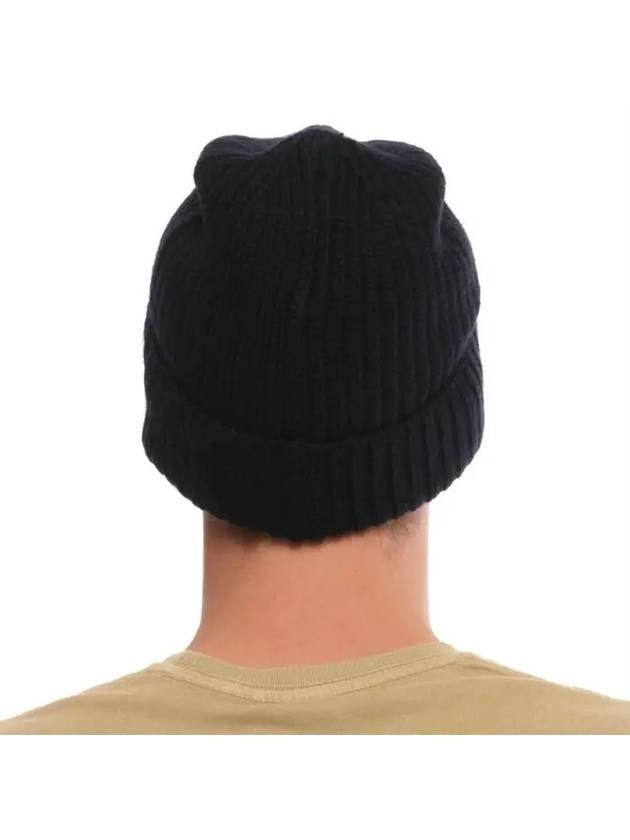 Wappen Patch Wool Beanie Navy - STONE ISLAND - BALAAN 4