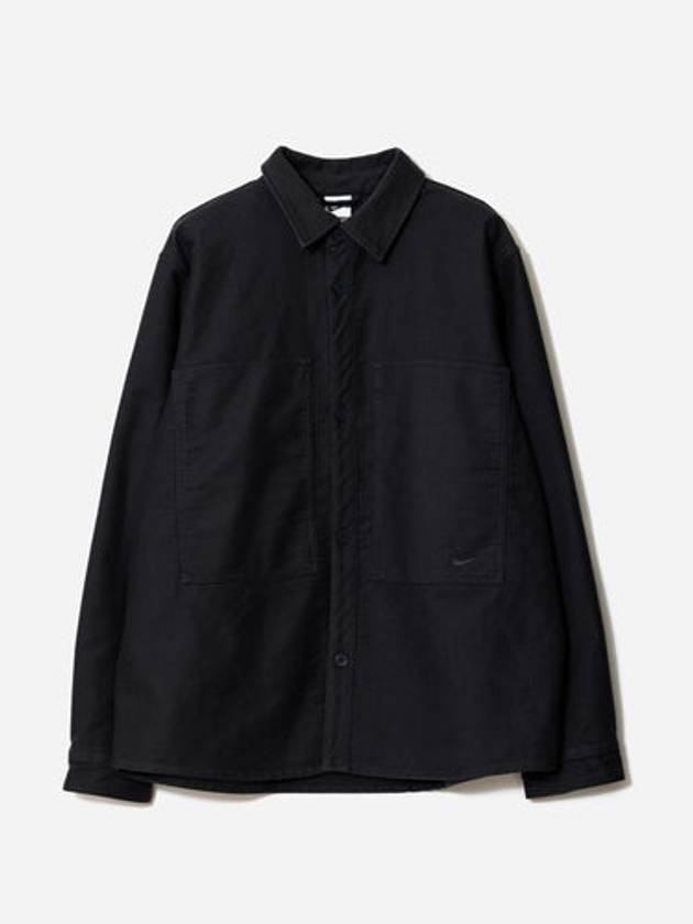 Life Chamois Field Long Sleeve Shirt Anthracite - NIKE - BALAAN 1