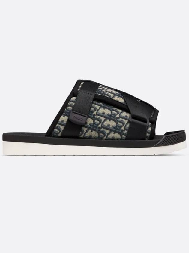 Oblique Jacquard Alpha Sandals Black Beige - DIOR - BALAAN 3