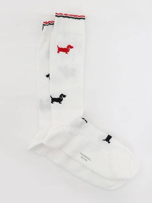 Hector Motif Socks White - THOM BROWNE - BALAAN 2