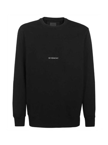 Classic Fit Logo Print Cotton Sweatshirt Black - GIVENCHY - BALAAN 1