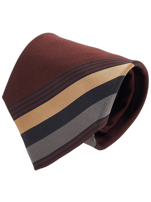 Classic Striped Silk Tie Burgundy - VIVIENNE WESTWOOD - BALAAN 11