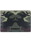 Camouflage Print Card Wallet Green - BURBERRY - BALAAN 1