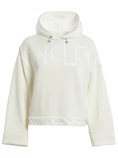 Women's Overfit Logo Hoodie White - MONCLER - BALAAN 2