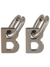 B Chain Brass Earrings Silver - BALENCIAGA - BALAAN 2